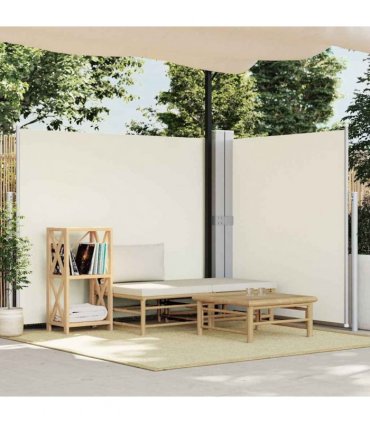 vidaXL Retractable Side Awning Cream 180x600 cm — Size: 180 x 600 cm — V0672154419