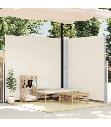 vidaXL Retractable Side Awning Cream 200x600 cm — Size: 200 x 600 cm — V0672154426