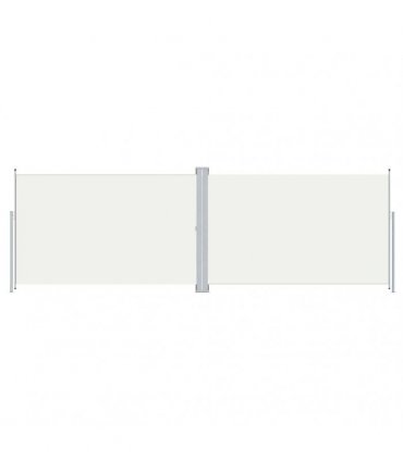 vidaXL Retractable Side Awning Cream 200x600 cm — Size: 200 x 600 cm — V0672154426