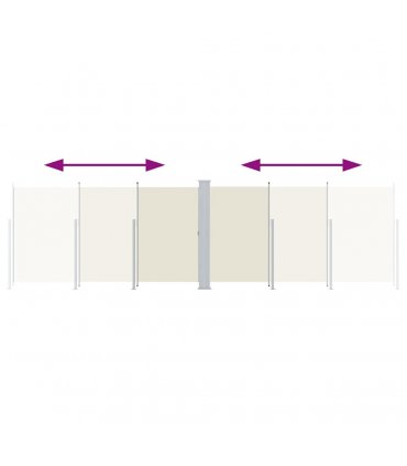 vidaXL Retractable Side Awning Cream 200x600 cm — Size: 200 x 600 cm — V0672154426
