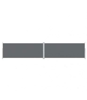 vidaXL Retractable Side Awning Anthracite 200x1000 cm — Size: 200 x 1000 cm — V0672154428