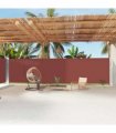 vidaXL Retractable Side Awning Brown 200x1200 cm — Size: 200 x 1200 cm