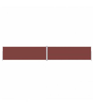 vidaXL Retractable Side Awning Brown 200x1200 cm — Size: 200 x 1200 cm