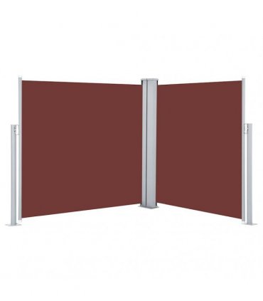 vidaXL Retractable Side Awning Brown 120x600 cm — Size: 117x 600 cm