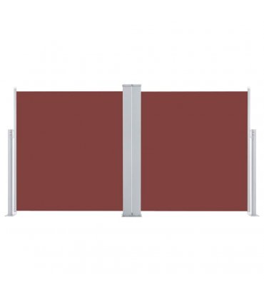 vidaXL Retractable Side Awning Brown 120x600 cm — Size: 117x 600 cm