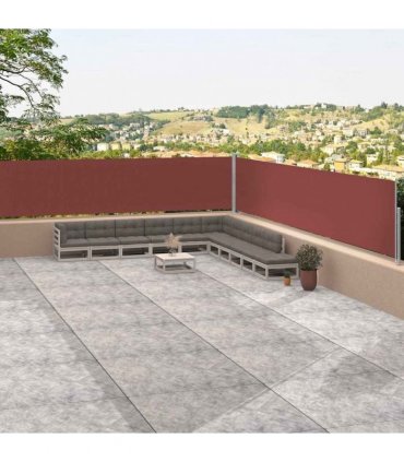 vidaXL Retractable Side Awning Brown 117x1200 cm — Size: 117 x 1200 cm