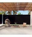 vidaXL Retractable Side Awning Black 220x1000 cm — Size: 220 x 1000 cm — V0672154439