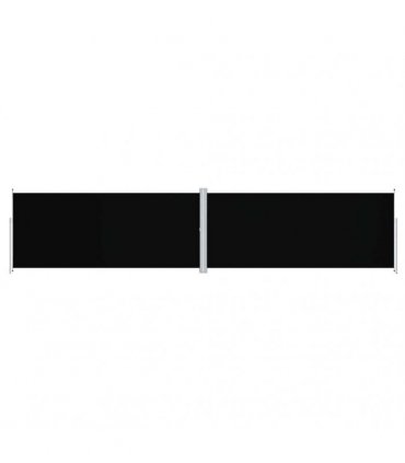vidaXL Retractable Side Awning Black 220x1000 cm — Size: 220 x 1000 cm — V0672154439