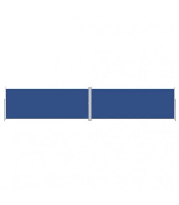 vidaXL Retractable Side Awning Blue 200x1000 cm — Size: 200 x 1000 cm