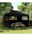 vidaXL Party Tent | Black | Waterproof Oxford fabric with PVC coating — Model: with 3 sidewalls