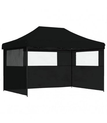 vidaXL Party Tent | Black | Waterproof Oxford fabric with PVC coating — Model: with 3 sidewalls