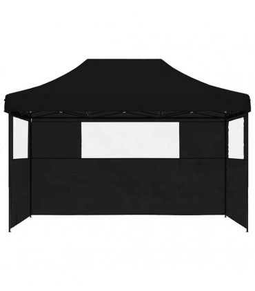 vidaXL Party Tent | Black | Waterproof Oxford fabric with PVC coating — Model: with 3 sidewalls