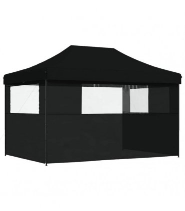 vidaXL Party Tent | Black | Waterproof Oxford fabric with PVC coating — Model: with 3 sidewalls