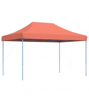 vidaXL Foldable Party Tent Pop-Up Terracotta 410x279x315 cm — Model: without sidewall