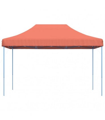 vidaXL Foldable Party Tent Pop-Up Terracotta 410x279x315 cm — Model: without sidewall