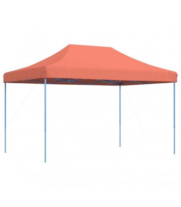 vidaXL Foldable Party Tent Pop-Up Terracotta 410x279x315 cm — Model: without sidewall