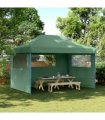 vidaXL Foldable Party Tent Pop-Up with 3 Sidewalls Green