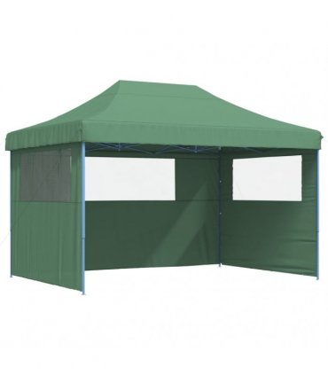 vidaXL Foldable Party Tent Pop-Up with 3 Sidewalls Green