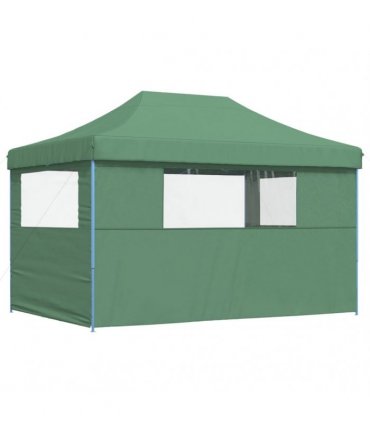 vidaXL Foldable Party Tent Pop-Up with 3 Sidewalls Green