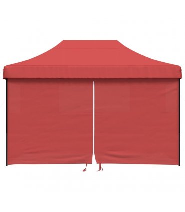 vidaXL Foldable Party Tent Pop-Up with 4 Sidewalls Burgundy