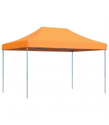 vidaXL Foldable Party Tent Pop-Up Orange 410x279x315 cm — Model: without sidewall