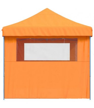 vidaXL Foldable Party Tent Pop-Up with 3 Sidewalls Orange