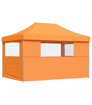 vidaXL Foldable Party Tent Pop-Up with 3 Sidewalls Orange