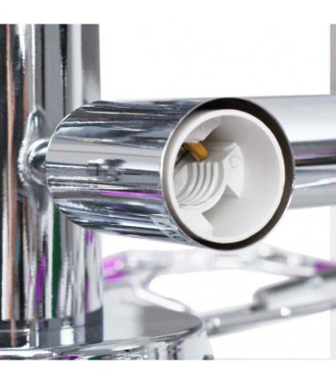 vidaXL Ceiling Lamp with Acrylic Crystal Leaf Arms for 5 E14 Bulbs Purple