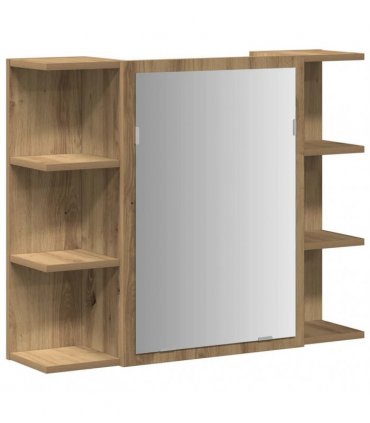 vidaXL Bathroom Mirror Cabinet Artisan Oak 80x20.5x64 cm Engineered Wood