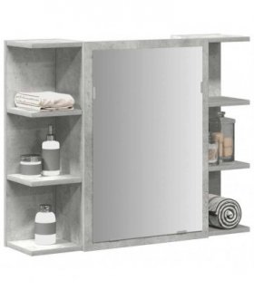 vidaXL Bathroom Mirror Cabinet Concrete Grey 80x20.5x64 cm Engineered Wood