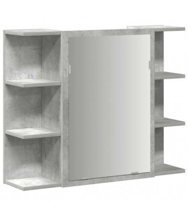 vidaXL Bathroom Mirror Cabinet Concrete Grey 80x20.5x64 cm Engineered Wood