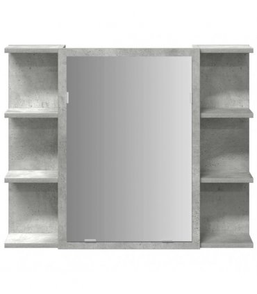 vidaXL Bathroom Mirror Cabinet Concrete Grey 80x20.5x64 cm Engineered Wood