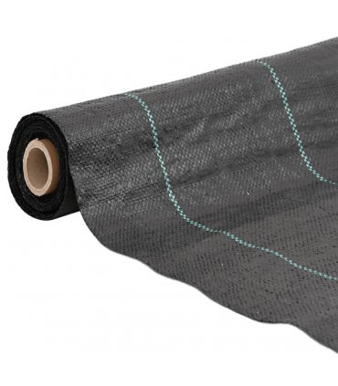 vidaXL Weed Membrane Black 4x10 m PP — Size: 4 x 10 m