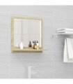 vidaXL Bathroom Mirror Sonoma Oak 40x10.5x37 cm Engineered Wood — Size: 40 x 10.5 x 37 cm