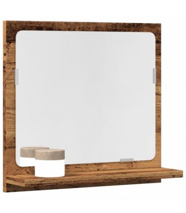 vidaXL Bathroom Mirror Cabinet Old Wood 40x11x37 cm Engineered Wood — Size: 40 x 11 x 37 cm