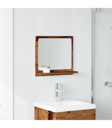 vidaXL Bathroom Mirror Cabinet Old Wood 40x11x37 cm Engineered Wood — Size: 40 x 11 x 37 cm