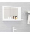 vidaXL Bathroom Mirror White 60x10.5x37 cm Engineered Wood — Size: 60 x 10.5 x 37 cm