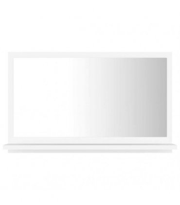 vidaXL Bathroom Mirror White 60x10.5x37 cm Engineered Wood — Size: 60 x 10.5 x 37 cm