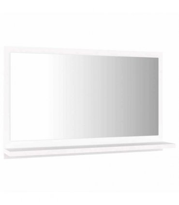 vidaXL Bathroom Mirror White 60x10.5x37 cm Engineered Wood — Size: 60 x 10.5 x 37 cm