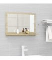 vidaXL Bathroom Mirror Sonoma Oak 60x10.5x37 cm Engineered Wood — Size: 60 x 10.5 x 37 cm