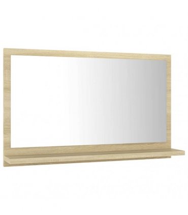 vidaXL Bathroom Mirror Sonoma Oak 60x10.5x37 cm Engineered Wood — Size: 60 x 10.5 x 37 cm