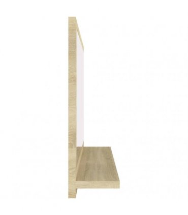 vidaXL Bathroom Mirror Sonoma Oak 60x10.5x37 cm Engineered Wood — Size: 60 x 10.5 x 37 cm
