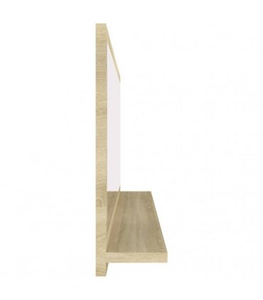 vidaXL Mirror | Sonoma oak | Engineered wood | 90 x 10.5 x 37 cm | Wall mounting