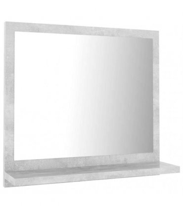 vidaXL Bathroom Mirror Concrete Grey 40x10.5x37 cm Engineered Wood — Size: 40 x 10.5 x 37 cm
