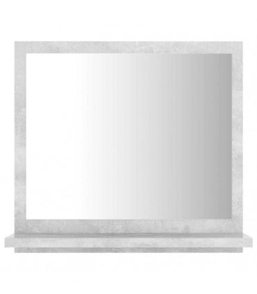 vidaXL Bathroom Mirror Concrete Grey 40x10.5x37 cm Engineered Wood — Size: 40 x 10.5 x 37 cm