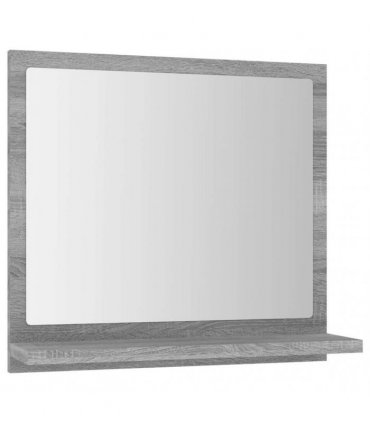 vidaXL Bathroom Mirror Grey Sonoma 40x10.5x37 cm Engineered Wood — Size: 40 x 10.5 x 37 cm