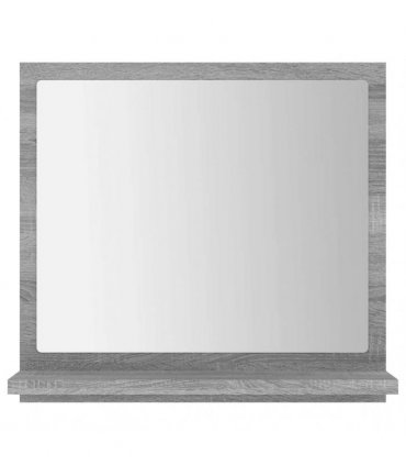 vidaXL Bathroom Mirror Grey Sonoma 40x10.5x37 cm Engineered Wood — Size: 40 x 10.5 x 37 cm