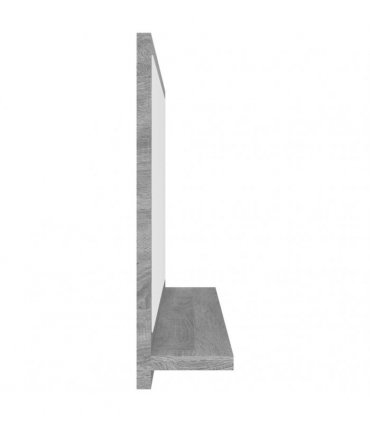 vidaXL Bathroom Mirror Grey Sonoma 40x10.5x37 cm Engineered Wood — Size: 40 x 10.5 x 37 cm