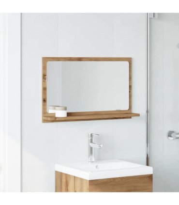 vidaXL Bathroom Mirror Cabinet Artisan Oak 60x11x37 cm Engineered Wood — Size: 60 x 11 x 37 cm