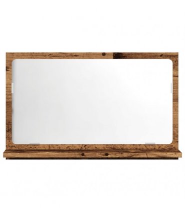 vidaXL Bathroom Mirror Cabinet Old Wood 60x11x37 cm Engineered Wood — Size: 60 x 11 x 37 cm